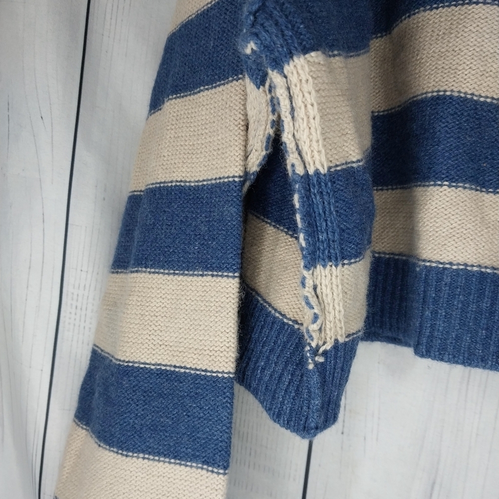 Free People We The Free Into The Blue Striped Pullover Sweater - Picture 4 of 9